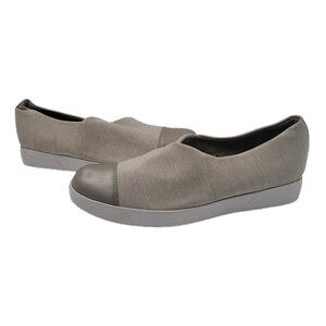 Munro Taupe Slip-On Flats